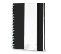 Amythe Cahier A5 Spirale, Carnet à Points 150 Feuilles/300 Pages 100g/m², Cahier A5 Couverture Rigide pour Prise de Notes, Bureau ou Étude Bloc-notes 148x210mm, Noir