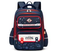 Amythe Sac a Dos Garçons, Ergonomique Cartable pour Enfants âgés de 6 à 12 Ans, Doté d'une Sangle de Poitrine et de Bandes Réfléchissantes, Résistant à l'eau, pour l'école et Voyage