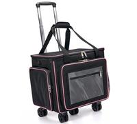Amythe Sac à roulettes pour Professeur à 5 Roues, Sac de Rangement Trolley pour Ordinateur Portable 15.6" pour Travail Bureau, Noir