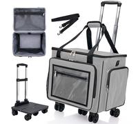 Amythe Sac fourre-tout à roulettes pour enseignant avec compartiment pour ordinateur portable 17,3", gris