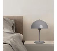 amyum Lampe de Chevet à Champignon en Métal, Lampe de Bureau avec Câble, Abat-Jour de 26 cm pour Chambre d'Enfant et Adulte, Lustre Salon Rétro Mushroom Gris