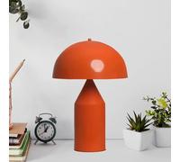 amyum Lampe de Chevet à Champignon en Métal, Lampe de Bureau avec Câble, Abat-Jour de 30 cm pour Chambre d'Enfant et Adulte, Lustre Salon Rétro Mushroom Orange