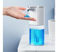 Amyzavls Distributeur de savon automatique - 1500 mAh - Fixation murale électrique - Sans contact - 400 ml - Avec capteur - Rechargeable par USB - Pour salle de bain, cuisine, bureau