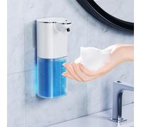 Amyzavls Distributeur de savon automatique - 1500 mAh - Fixation murale électrique - Sans contact - 400 ml - Avec capteur - Rechargeable par USB - Pour salle de bain, cuisine, bureau