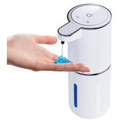 Amyzavls Distributeur de savon automatique, 1500mah Distributeur de savon électrique sans contact mural, USB rechargeable avec détecteur de mouvement infrarouge pour salle de bain, cuisine, bureau