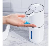 Amyzavls Distributeur de savon automatique - 380 ml - Montage mural électrique - Sans contact - Rechargeable par USB - Avec détecteur de mouvement infrarouge - Pour salle de bain, cuisine, bureau