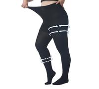 AMZAM® Bas de contention médicale pour femmes et hommes, bout ouvert, opaque, soutien ferme de 15 à 20 mmHg, bas de contention gradués, aide à soulager l'enflure, l'œdème, les varices, les soins