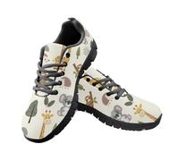 Amzbeauty Baskets tendance pour homme - Chaussures de course pour homme - Chaussures de tennis - Baskets de marche respirantes et athlétiques, Feuille d'animal de la jungle blanche, 40 2/3 EU