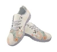Amzbeauty Chaussures de course pour femme - Chaussures de marche légères et respirantes - Chaussures de sport décontractées - Chaussures de jogging, Heron Floral Line Art, 42 EU