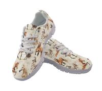 Amzbeauty Chaussures de course pour femme - Légères et décontractées - Confortables - Pour la marche, la gym, le sport, Crème pour cheval de course, 36.5 EU