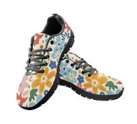 Amzbeauty Chaussures de course pour homme - Chaussures de sport - Chaussures de marche - Légères et respirantes - Tennis - Entraînement, Rétro Pop Art Abstrait Floral, 39 2/3 EU