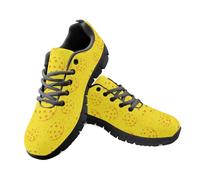 Amzbeauty Chaussures de course pour homme, tennis, sport, marche, gym, athlétisme, respirantes, légères et confortables, chaussures d'extérieur pour le jogging, Tranche de fromage jaune, 40 2/3 EU