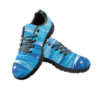 Amzbeauty Chaussures de marche décontractées pour homme - Style rétro - Chaussures à lacets - Pour un usage quotidien - Activités de plein air, Blue Galaxy., 42 2/3 EU