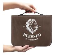 Amzbeauty Housse de protection en cuir pour homme et femme - Cadeau chrétien - Blessed is in The Man