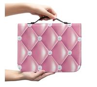 Amzbeauty Housses de bible pour homme et femme en cuir synthétique - Sac fourre-tout pour livres - Accessoires - Cadeaux chrétiens - Motif grille diamant