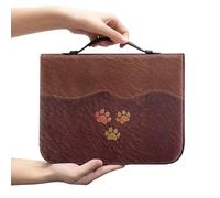 Amzbeauty Housses de bible pour homme et femme en cuir synthétique - Sac fourre-tout pour livres - Accessoires cadeaux chrétiens - Imprimé bleu