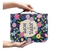Amzbeauty Sac fourre-tout en cuir pour église spacieux pour les bibles imprimé floral petits articles personnels en cuir robuste design simple facile à transporter, idéal pour l'école du dimanche