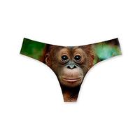 Amzbeauty String respirant pour femme - S'adapte parfaitement à la culotte - Lingerie légère et douce - Invisible - Taille S, M, L, XL - Motif intéressant - Marron - XL