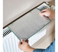 AMZBNEIDI Feuille Isolante en Papier d'aluminium, Rouleau réflecteur de Feuille de radiateur 5 mm, Plusieurs Tailles avec tampons adhésifs(W 60 x H 140 cm)