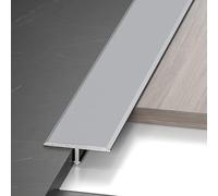 AMZBNEIDI Nez de Marche en Aluminium, Bande de Finition de Sol en Alliage d'aluminium en Forme de T, Lot de 3, 6-15 mm x 0,9 m(F,10MM*0.9M)