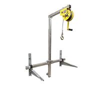 AMZBNEIDI Palans de Grue Portables avec Support, Ensemble de Supports de treuil for Installation en Haute Altitude de l'unité extérieure de climatisation(1-3hp Folding+30m Winch)