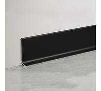 AMZBNEIDI Plinthes en Aluminium, Lot de 4 Garnitures de plinthe en Aluminium, 4 à 8 cm de Hauteur, 125 cm de Longueur, Multicolore(Athens Black,6cm)