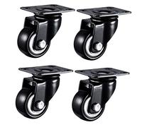 AMZBNEIDI Roulette Capable de freiner la Rotation, 4 × 2 Pouces 50 mm avec Plaque Fixe de Frein Chariot pivotant Silencieux universel-200 kg(4 No Brakes)