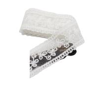 AMZBNEIDI Ruban de Tissu, Bordure de Dentelle, 30 mètres de Ruban de Broderie en Dentelle, Garnitures exquises for Couture et Bricolage(White)