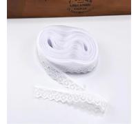 AMZBNEIDI Ruban de Tissu, Bordure de Dentelle, Ruban de Bordure en Dentelle de 30 mètres, Tissu en Dentelle de Coton Blanc(White)