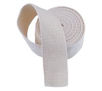 AMZBNEIDI Sangle en Coton Sangle en Polyester et Coton, Polyester Cotton Webbing Strap 38mm Width Multicolor 5-20 Yards(Beige,5 Yard)