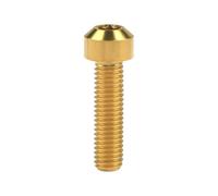 AMZBNEIDI Vis à tête bombée Vis à tête cylindrique Boulons, Jeu de vis Boulon en Titane M8 x 10 15 20 25 30 35 40 45 50mm T40 for rénovation de Voiture et Moto(Gold,50MM-M8)