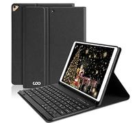 aMZCaSE Clavier Coque pour iPad 9/8/7ème Génération 10.2 inch 2021/2020/2019,Détachable Clavier Bluetooth sans Fil pour iPad 10.5 inch Pro 2017/2019 Air 3, Housse avec Pen Holder AZERTY (Noir)
