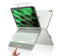 aMZCaSE Étui pour iPad (A16) 11e 10e génération avec clavier, pavé tactile et rotatif à 360°, étui avec clavier pour iPad A16, coque rétroéclairée pour 10e génération 2022 avec fonction veille/réveil