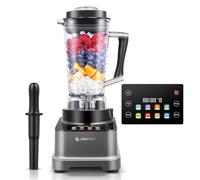 AMZCHEF 8-EN-1 Blender avec 8 Menus Préréglés et 10 Vitesses | Auto-IQ Blender Mixeur 2000W avec Écran Tactile LCD | 2L Mixer Blender Pour Smoothies, Broyage, Glace Pilée, Purée, Sauce | Gris