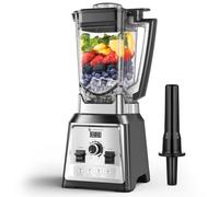 AMZCHEF Blender, 2000 W, 2 L, mixeur puissant, mixeur avec 8 vitesses réglables et 4 préprogrammes pour glace pilée, smoothie, mixeur à viande, sans BPA