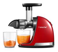 AMZCHEF Extracteur de Jus de Fruits et Légumes Extracteur Jus Lent Presse-agrumes sans BPA Rendement en jus de 99 % Rouge