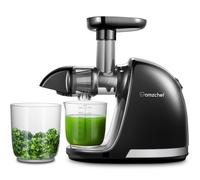 AMZCHEF Extracteur de Jus de Fruits et Légumes Sans BPA Slow Juicer Presse à Froid Machine,Noir