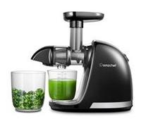 AMZCHEF Extracteur de jus des Fruits et Légumes Sans BPA Presse à Froid Machine avec moteur silencieux/tasse à jus/Noir Noir