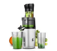 AMZCHEF Extracteur De Jus Pour Fruits Entiers 80MM - Centrifugeuse Sans BPA 200W Avec Tarière Améliorée, Filtre Double Couche, Moteur Silencieux - Gris