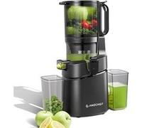 AMZCHEF Extracteur de jus Sans Préparation Extracteur Jus Lent 135mm 1,8 L Slow Juicer 250W sans BPA Noir Noir G