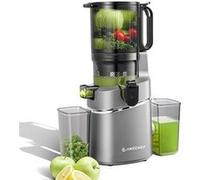AMZCHEF Extracteur de jus Sans Préparation Extracteur Jus Lent 135mm 1,8 L Slow Juicer 250W sans BPA Gris Gris G