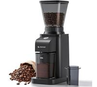 AMZCHEF Moulin A Café Électrique, moulin à café à meules coniques avec 48 réglages de mouture précis, capacité de 250 g pour café filtre, expresso, antistatique, interrupteur à un bouton