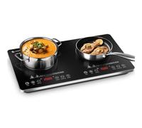 AMZCHEF Plaque Induction 2 Feux, Plaque Induction Portable 2 Feux 3500W avec Commandes Indépendantes, 20 Niveaux de Température, Plusieurs Réglages de Puissance, IGBT Amélioré, Minuterie 4 Heures