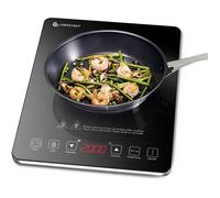 AMZCHEF Plaque induction portable 2000W avec ultra-mince 20 niveaux de puissance minuterie de 3 heures