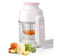 AMZCHEF Robot Cuiseur Bébé 6-en-1, Cuiseur Vapeur Mixeur 350 ml - Cuisson automatique & Hachage, Décongeler, Réchauffer - Commande Tactile, Lame 4 Couches, Sans BPA, Auto-Nettoyage