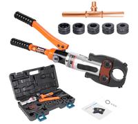 AMZCNC HPZ Pince à sertir professionnelle hydraulique - Outil de sertissage Contour M 12-15-18-22-28 - Tête rotative 360° - Tube cuivre acier inoxydable embout