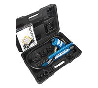 AMZCNC Kit de perforatrice hydraulique Knockout - 10 t - Pompe manuelle en acier - Outil de découpe avec 6 matrices de découpe - 16 mm, 20 mm, 26,2 mm, 32,6 mm, 39 mm, 51 mm