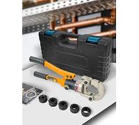 AMZCNC - Pince à sertir professionnelle - Profil M 12, 15, 18, 22, 28 - Pour tube en cuivre, en acier carbone et en acier inoxydable - Inserts de mâchoires M12, M15, M18, M22, M28 avec
