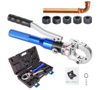 AMZCNC - Pince à sertir professionnelle - Profil M 12, 15, 18, 22, 28 - Pour tube en cuivre, en acier carbone et en acier inoxydable - Inserts de mâchoires M12, M15, M18, M22, M28 avec