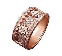 AMZCOM Bague Anti Stress Femme Spinner, Bague Anxiété Acier Inoxydable, Bague Anneau Rotatif Filles Homme, Anneau de Doigt avec Boîte à Bagues